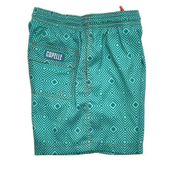 Capelle Swim Shorts Geo Print Medium Length Board-shorts/ Trunks Men's Size 30 - Picture 5 of 6